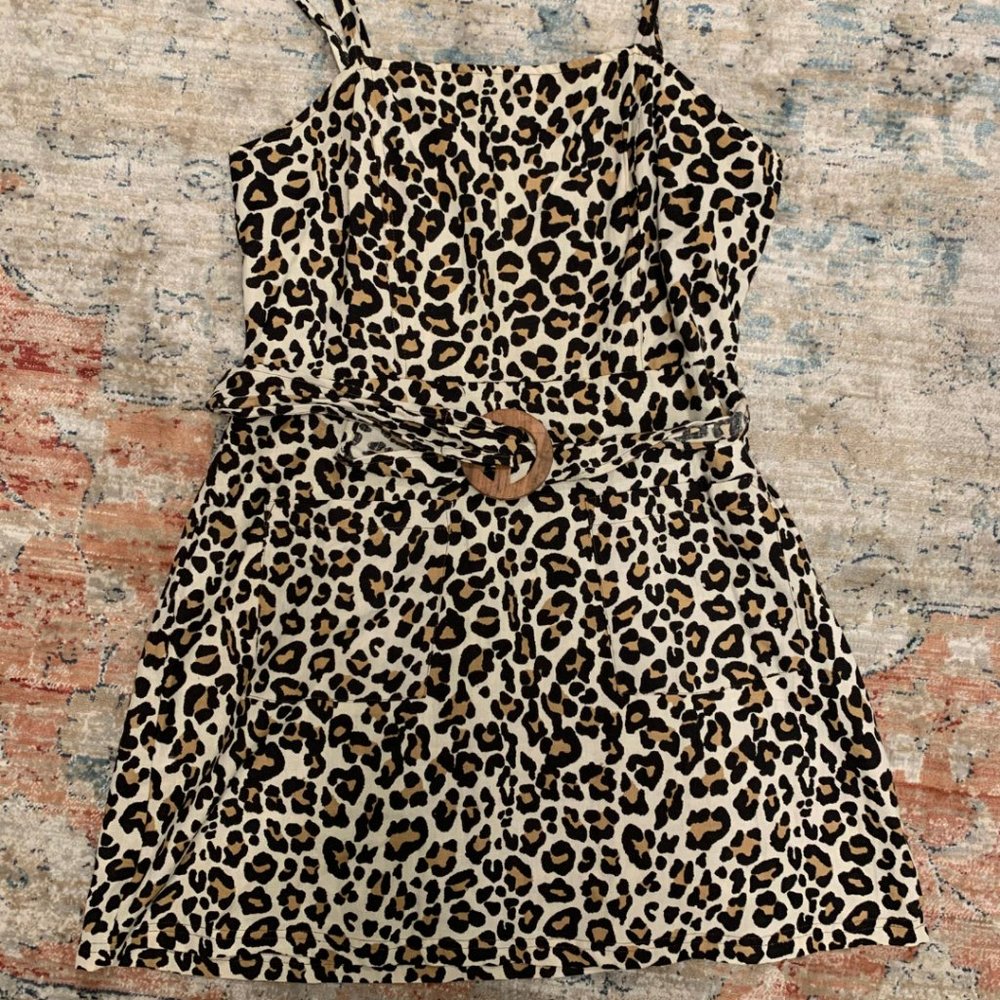 ASOS DESIGN square neck linen mini sundress